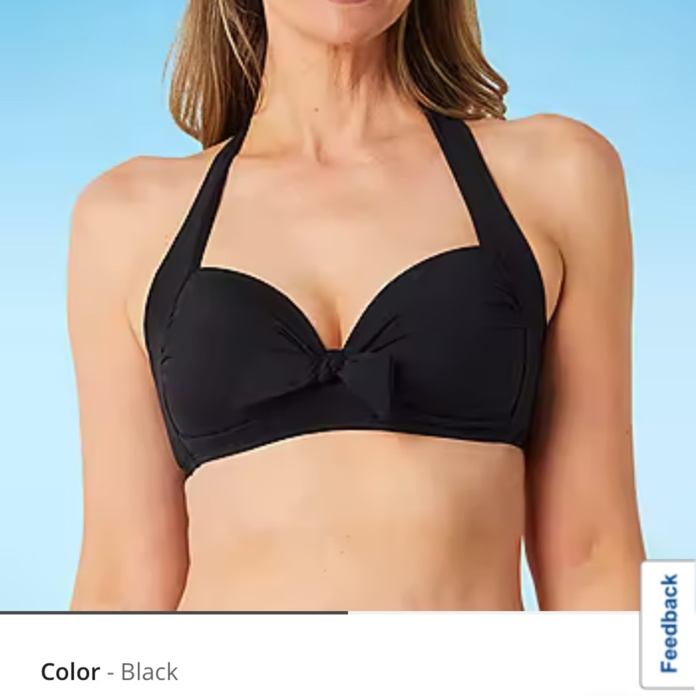 Liz Claiborne Bra Bikini Swimsuit Top Size 14